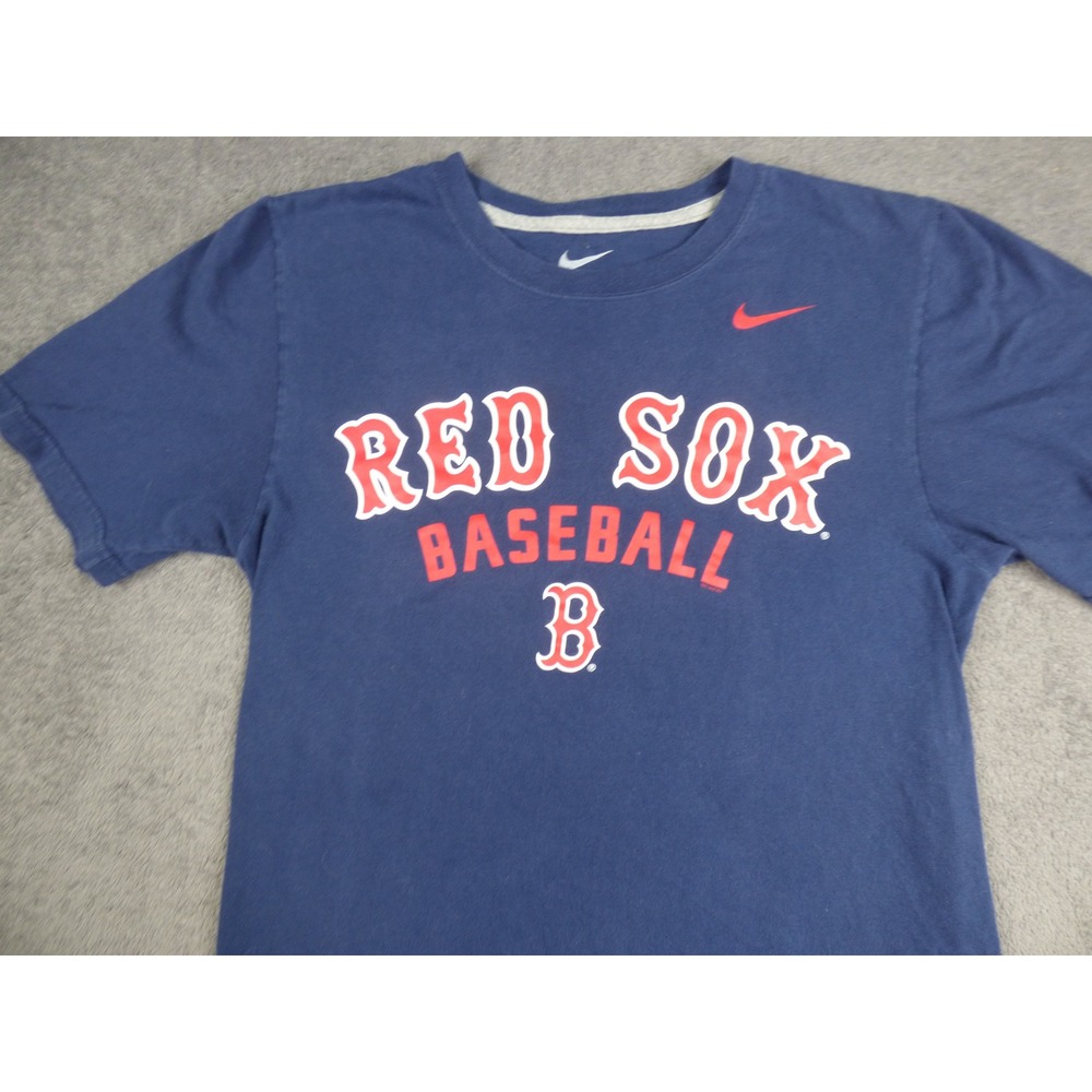 Nike Boston Red Sox Baseball T-Shirt Mens Small Navy Blue Graphic Tee MLB 4908
